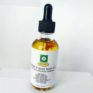 Sweet and Rosy Body Oil, Rose Infused Oil, Organic Rose Body and Massage Oil.
